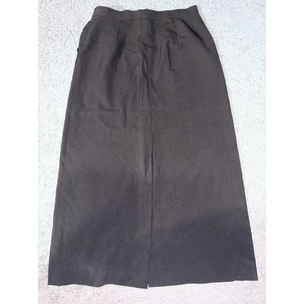 TALBOTS Petites Women's Rayon Blend Stretch Straight Pencil‎ Skirt Slit Size 10P